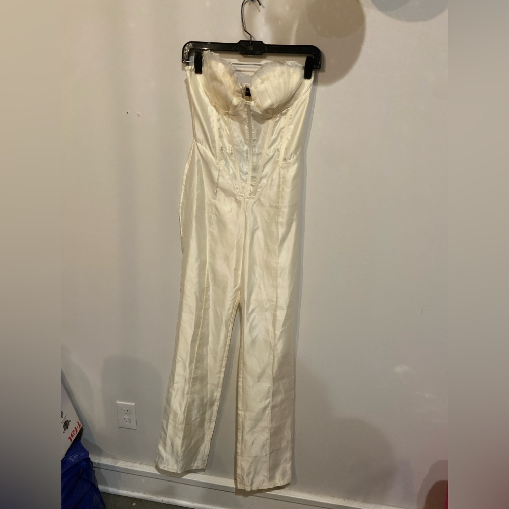 PrettyLittleThing Ivory Jumpsuit